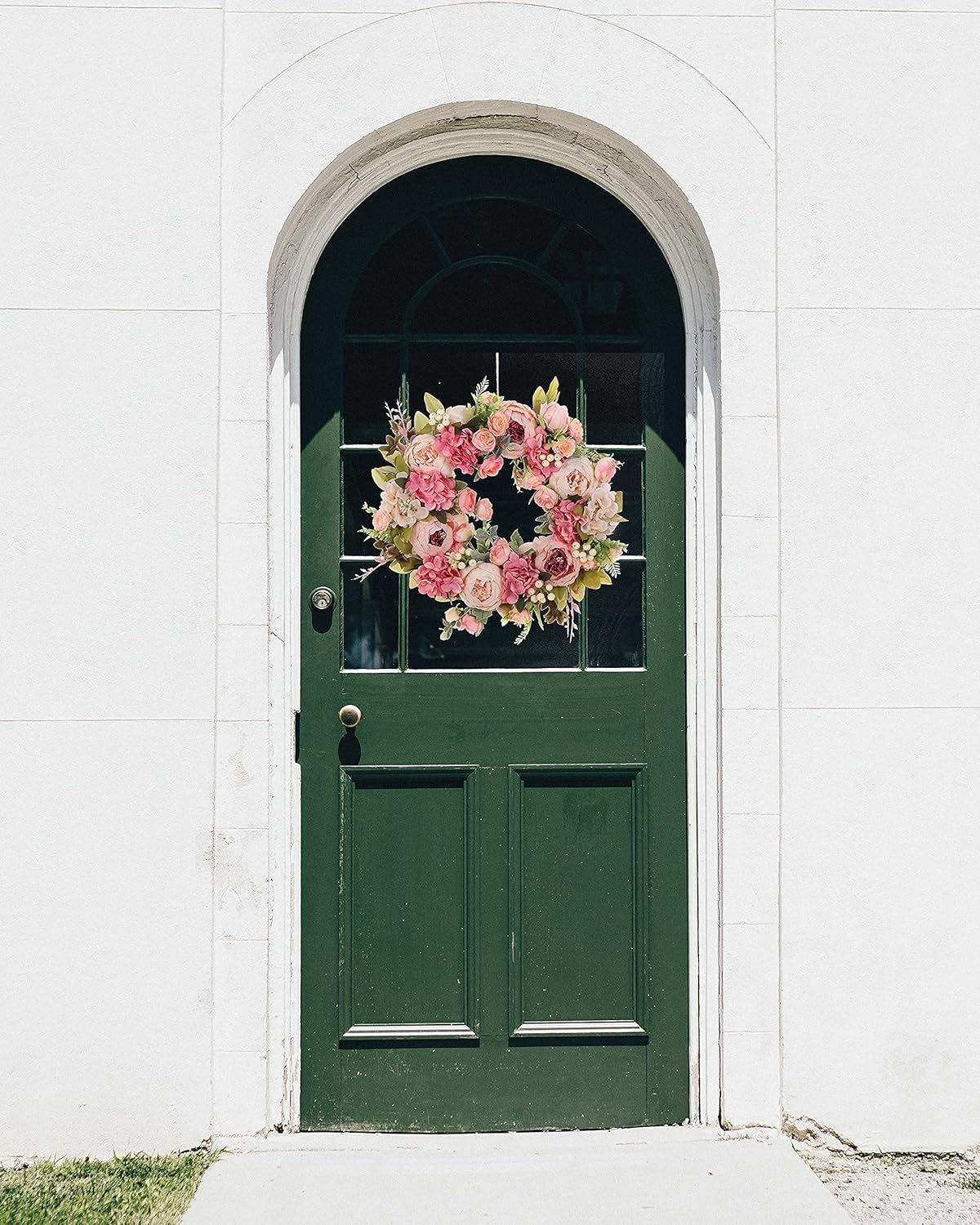 Peony Spring Wreaths for Front Door Outside Rose Summer Wreaths Full 16 Inch Handmade Spring Wreaths Summer Wreaths Fall Wreaths Winter Wreaths for Front Door Wall Window Decor